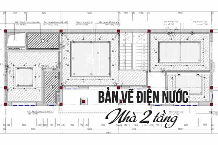 Sơ đồ điện nước nhà 2 tầng tiêu chuẩn
